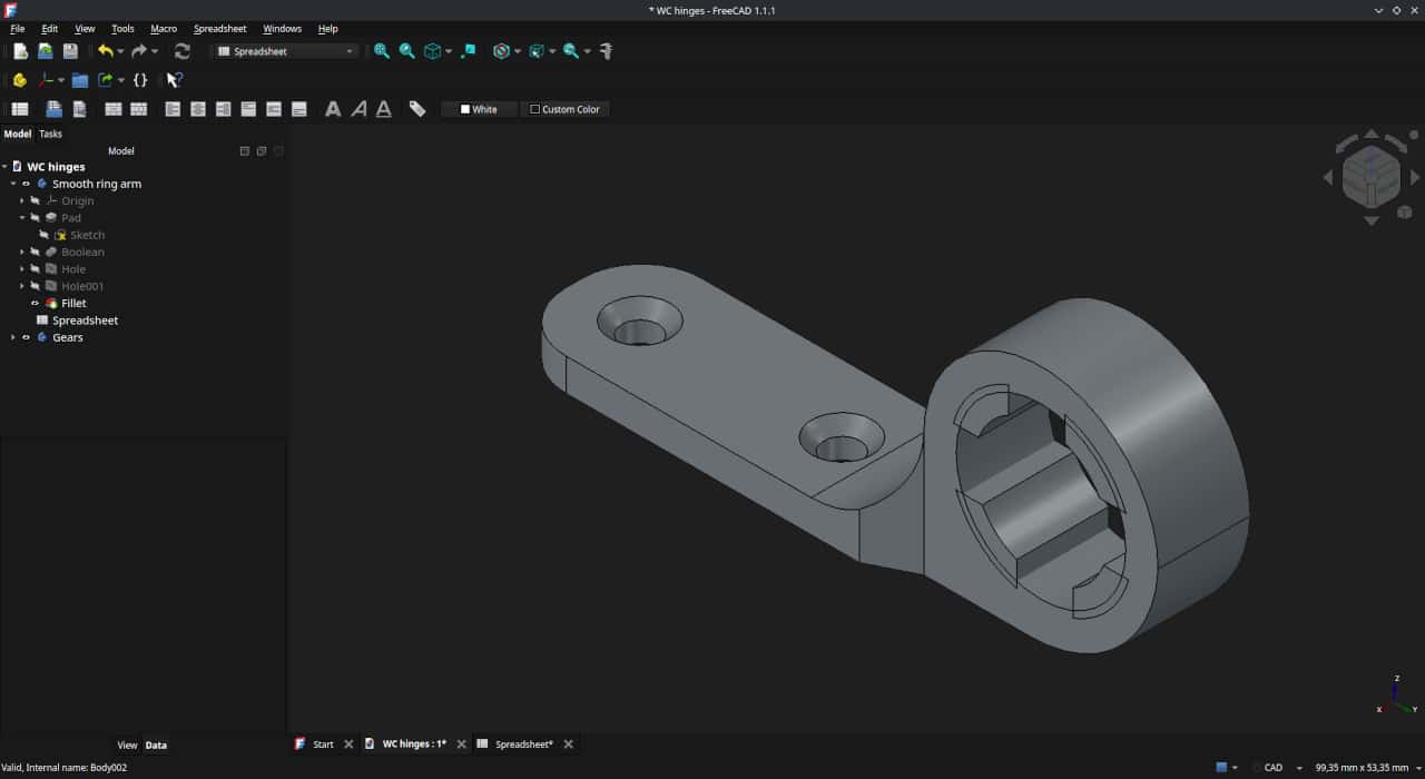 Hinge ring with lugs
